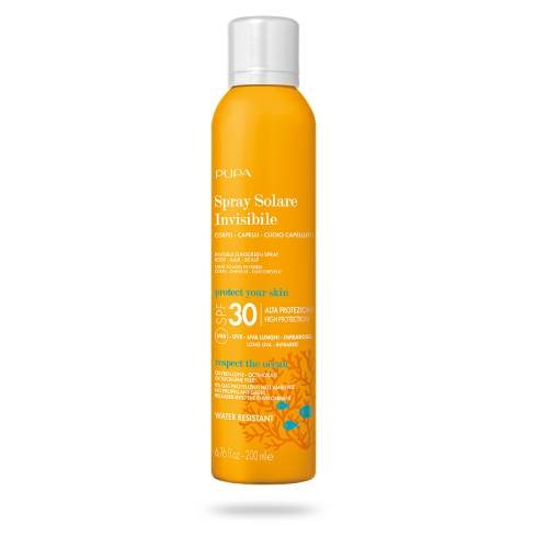 PUPA Spray Solaire Invisible SPF30 - Corps, Cheveux et Cuir PUPA Spray Solaire Invisible SPF30 - Corps, Cheveux et Cuir
